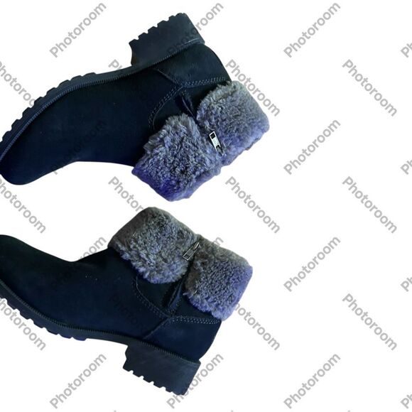 Ugg Harrison Cuff Winter Boots Black Suede, Size 8.5, NWT no box - Picture 6 of 12